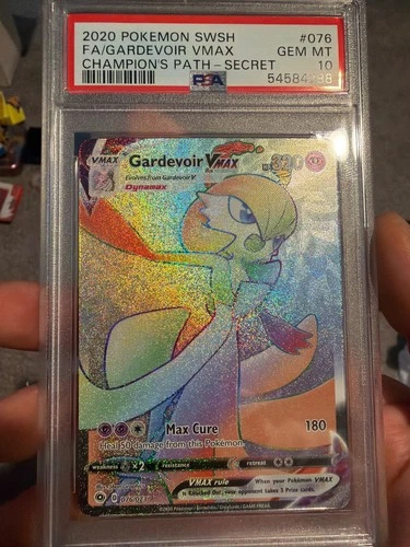 PSA 10 Gardevoir VMAX (Secret) 76/73 Champions Path Holo Secret Rare 🌈  rainbow