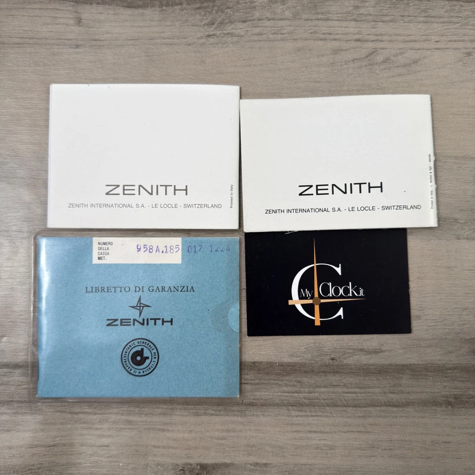 Libretti e Garanzia Zenith Vintage Foto 2 de 4