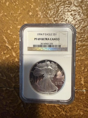 1994-P American Silver Eagle $1 Proof PF 69 Ultra Cameo NGC