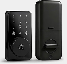 Keypad Smart Deadbolt Lock, Keyless Auto Lock, Backlit Keypad, Black