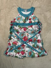 Speechless Kids Floral Pull Over Dress Size 8 Girls Sleeveless Blue Floral