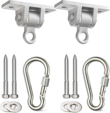 Heavy Duty Swing Hangers 2400lb Set with Locking Hooks Porch Patio Playground
