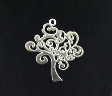 10PCS Silver Plated TREE Charm Pendants for Jewelry Making