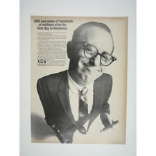 XDS Xerox Data Systems Advertising Print 1960s Vintage ADVERT Print Ad Man Cigar