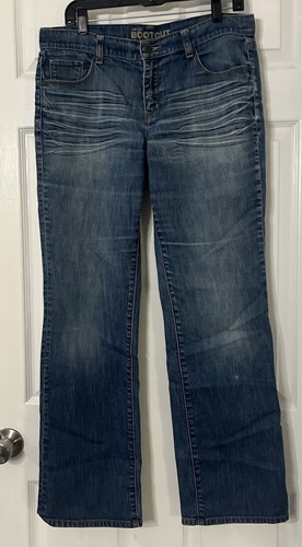 New York & Company Jeans Damen blau Low-Rise Bootcut Größe 10