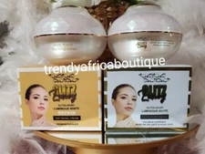 2pcs. Set: Glitzluxury LUMINOUS WHITE DAY &  NIGHT FACE CREAM  PREMIUM RADIANCE 