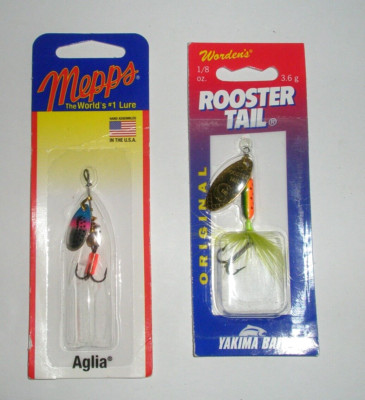 Fishing Lures Worden's Rooster Tail Mepps Aglia New