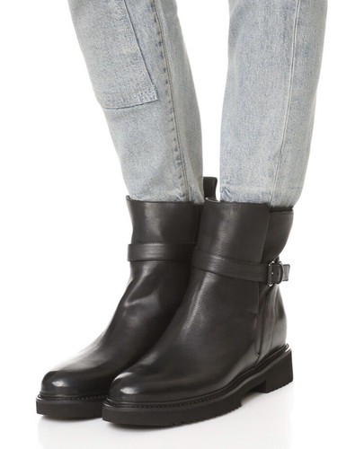 Vince. Claudia Shearling Botas Cuña Oculta Hebilla de Cuero 8.5 Zapatos  Vince | eBay