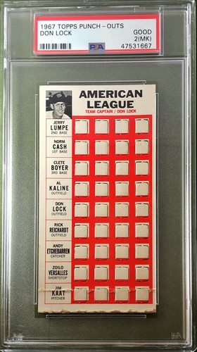 Don Lock 1967 Topps Punch Outs card