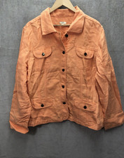 J.Jill Linen Jacket Size XL Peach Summer Spring Early Fall