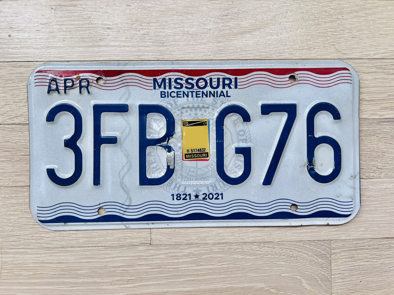 2020s Missouri Bicentennial License Plate 3FB G76 eBay