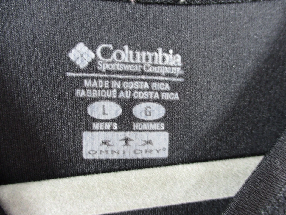 Columbia Shirt Mens Large Black Base Layer Omni Dry Long Sleeve Hike Camp Ski - Image 4 of 4