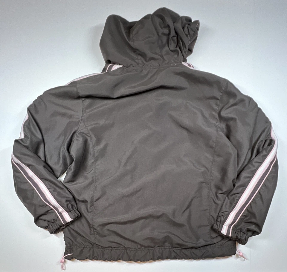 Chaqueta con Capucha Everlasting Para Mujer Reversible Cremallera Completa Marrón Rosa XL Foto 2 de 4