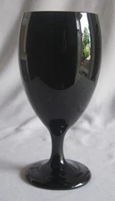 Iced Tea Goblet Glass Libbey Teardrop Pattern Black 7"