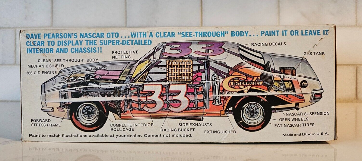 RARE VTG MPC 1706 David Pearson #33 Pontiac GTO Clear Body RARE VTG MPC 1706 David Pearson #33 Pontiac GTO Clear Body