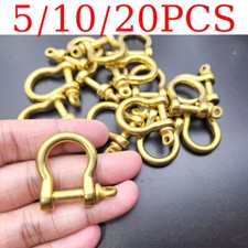 5/10/20pc Solid Brass D Bow Shackle Screw Pin Joint Connect Key Chain Hook lock