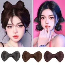 High Temperature Fake Hair Duckbill Clip Synthetic Bow Hair Bun Hair Clip
