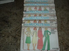🌺UNCIRCULATED 1977 McCALL'S 5843-JACKET-SKIRT-TOP-PANTS-DRESS PATTERN 16½-24½FF
