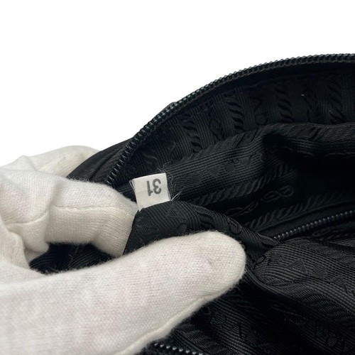 PRADA Nylon Shoulder Bag Tote Bag Auth Black Medium Women From Japan - 第 12/15 張圖片
