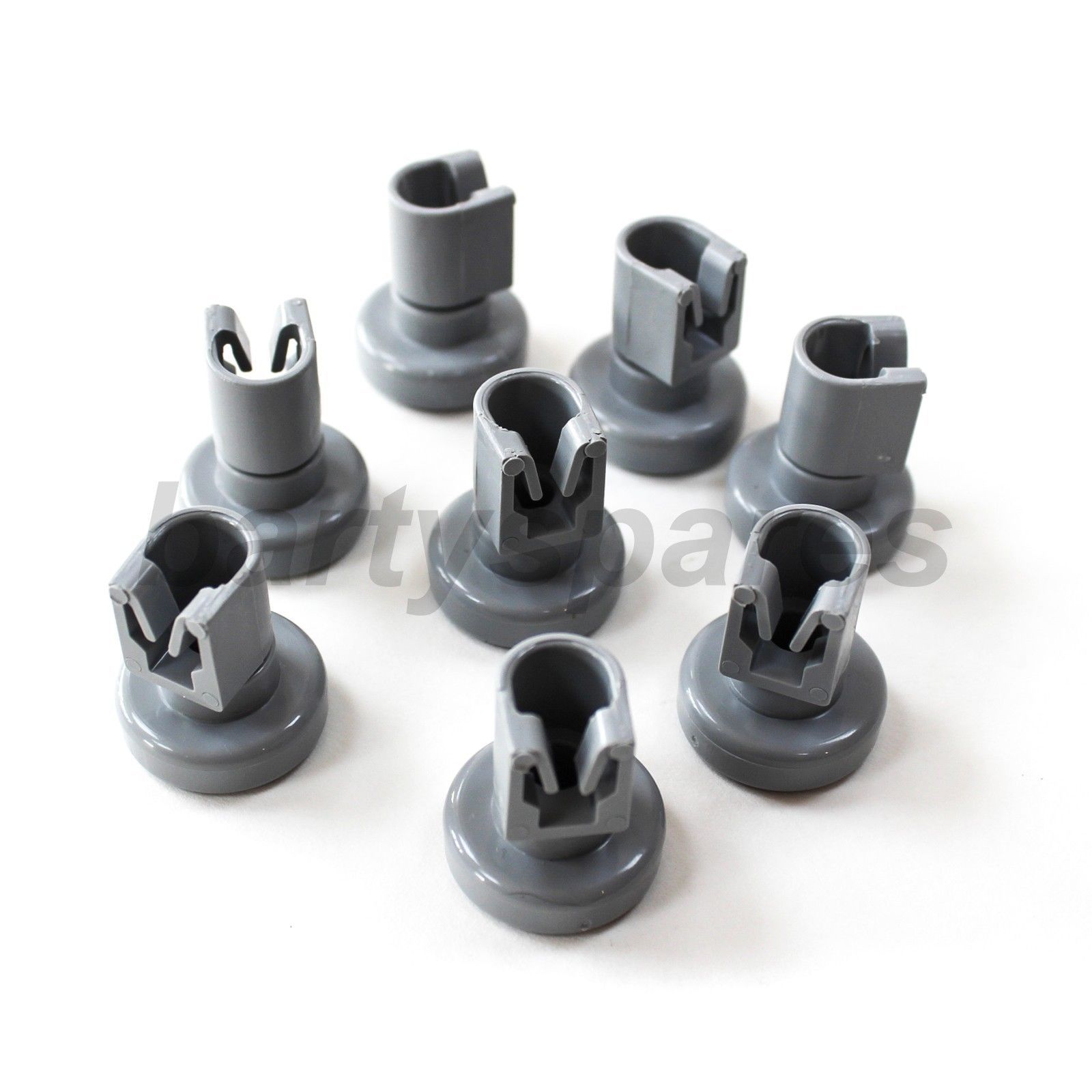 Eight Dishwasher Upper Basket Wheels Kit for Electrolux 50269970005 Grey 25mm