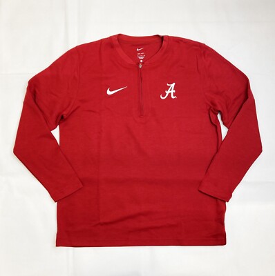 Nike Alabama Crimson Tide 1/4 Zip Fleece Pullover Top Menu0026#039;s Large  Maroon DV6751 | eBay