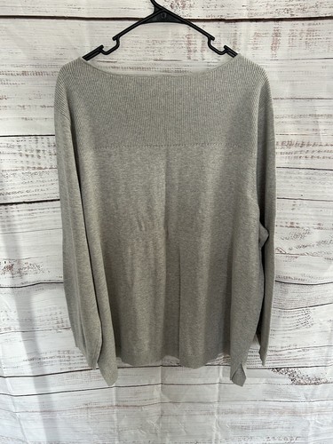 Neu mit Etikett Talbots weicher & kuscheliger grauer enger Strick Langarm Pullover mit Seitenschlitzen 3X 99 $ - Bild 2 von 5