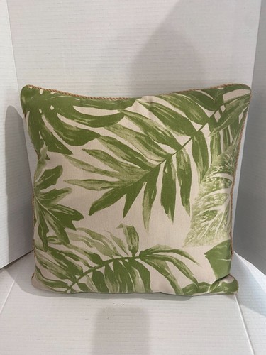 Pier 1 Imports Outdoor Tropical Embroidered Cockatoo Pillow 17" x 17" - Picture 2 of 3