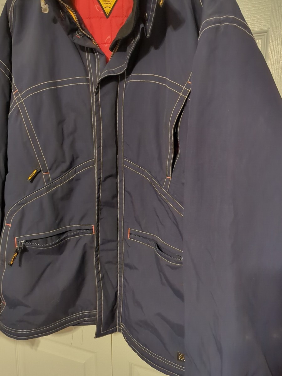Oakley Software Jacket Men Extra Large Navy Blue Ski Coat Hooded 