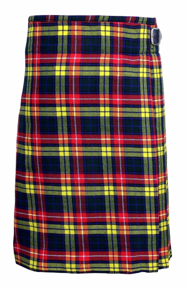 5 Yard Men's Scottish Kilts 13oz Highland Casual Tartan Kilt 17 Various
