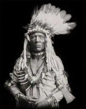 Chief Unknown  native American Indian warrior 8 x 10 Photo vintage