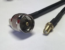 PL-259 UHF Male Angle to SMA Female  RG223 Low Loss Coax Cable Pick Length Lot