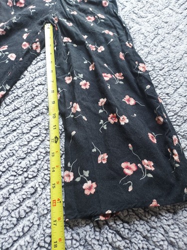 Vintage 6X Kokomo Kids USA Made Black Floral Romper Jumpsuit Lace Collar Rayon - Picture 7 of 7