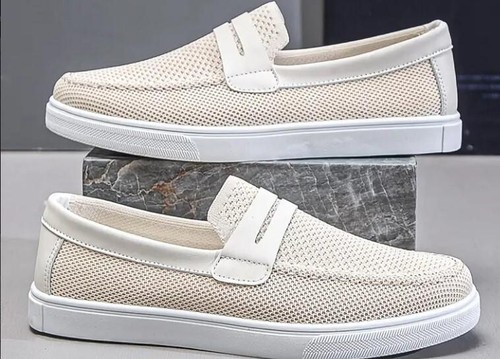 Męskie wsuwane półbuty Casual Low Top Sneakersy Oddychająca biała podeszwa Pasek Detal - Zdjęcie 10 z 24