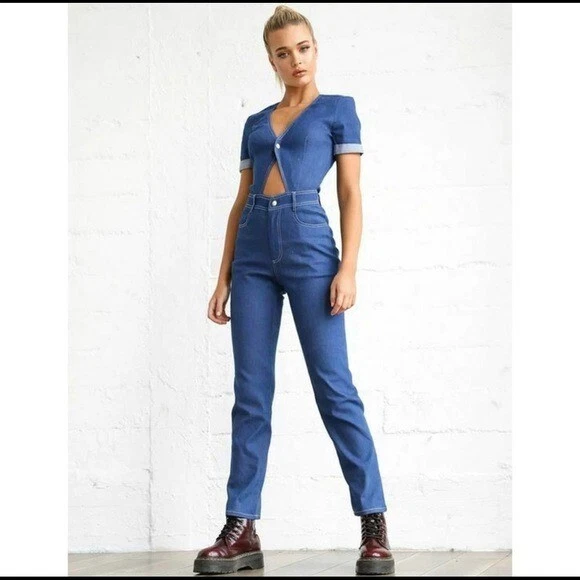 NEW, Tiger Mist, Sofia Denim Jumpsuit