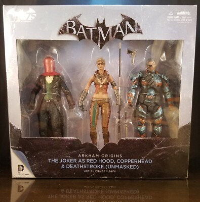 DC * BATMAN * ARKHAM ORIGINS * RED HOOD COPPERHEAD & DEATHSTROKE Action Figure *