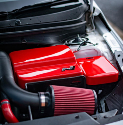 Engine Fuse Box Cover - Hyundai i20N - Gloss Red Plastic