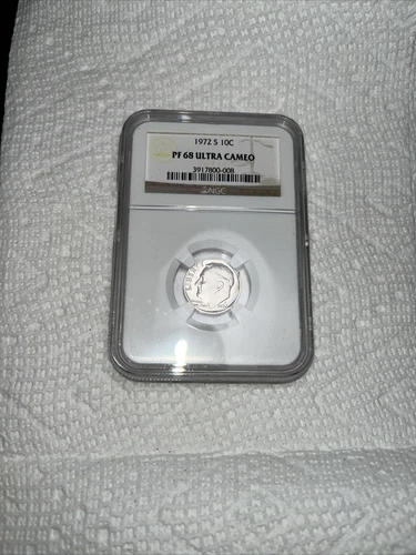 1972 S Roosevelt Dime PF68 Ultra Cameo NGC Certified