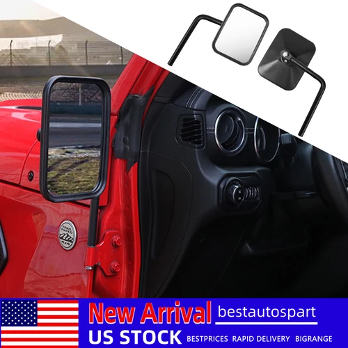 Mirrors Doors off  Side Rear View Mirror For Jeep Wrangler JL JT 07-18 2/4 Door