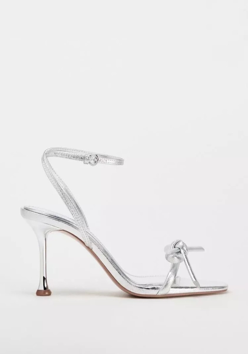 ステラ　銀杯 METALLIC EFFECT HIGH-HEEL SANDALS - Silver | ZARA United States