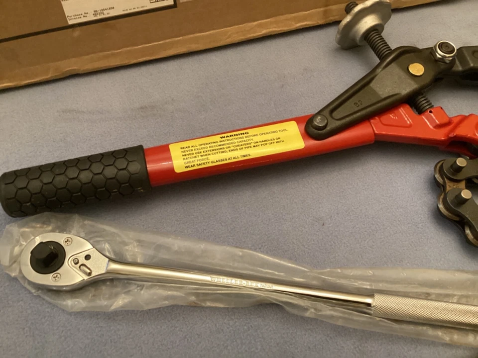 WHEELER REX 4906 RATCHET CHAIN PIPE CUTTER 4” - 6” CAPACITY - Image 3 of 4