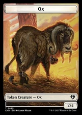 Ox (2/4) MTG Commander Masters Token NM x4 Playset - Magic Card