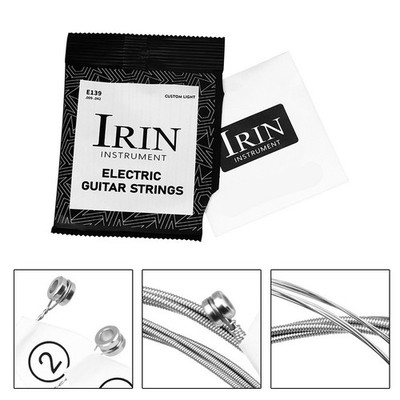 Ausgewogener Klang IRIN E139 E-Gitarrensaiten Neusellegierung Silber 6 Stück