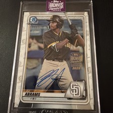 CJ Abrams 2025 Topps Archives RC ROOKIE AUTO #/60 2020 Bowman Chrome Draft SP