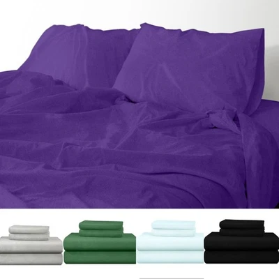 EMPIRE HOME Flannel Sheet Set - 100% Cotton - Soft and Heavy Weight, Deep Pocket Sheets