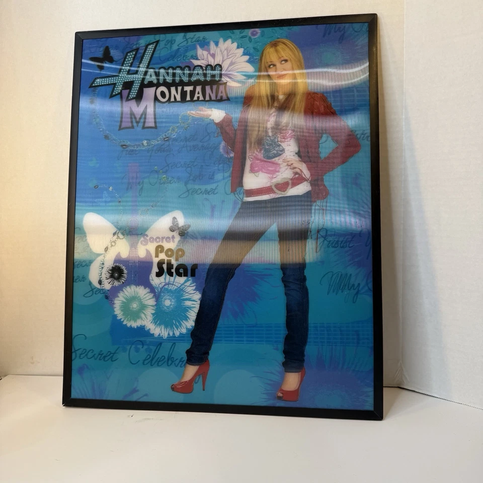 Hannah Montana Obra de Arte Enmarcada en 3D Pared Habitación Decoración Estrella Secreta Disney Foto 2 de 2