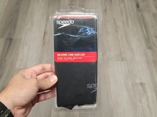 Speedo Silicone Long Hair Swim Cap Black One Size 87510036001 