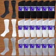 Wholesale Bulk Mens Diabetic Crew Socks Health Circulatory Size 9-11,10-13,13-15