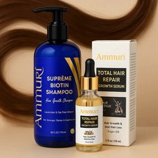 Biotin Haircare Set – Anti-Hair Loss Shampoo & Strengthening Serum for Men &