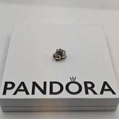 Pandora Charm Gold Bicolor Schwanenumarmung Herz Original ALE 925 791189