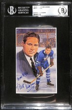 1992-96 Legends Of Hockey 68 Red Horner HOF BGS Auto Autograph BAS B101801